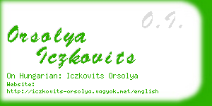 orsolya iczkovits business card
